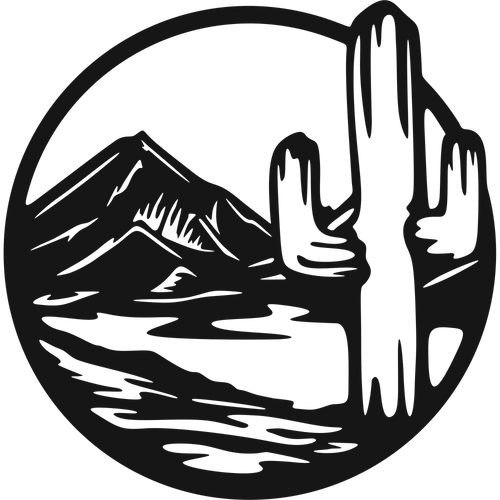 Cactus Sunset Circle